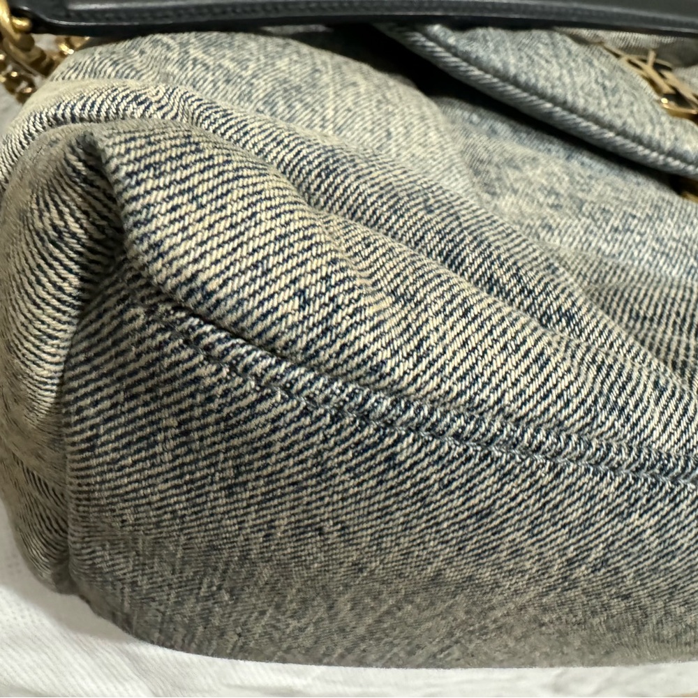 YSL Denim Puffer Shoulder Bag - Picture 4 of 11